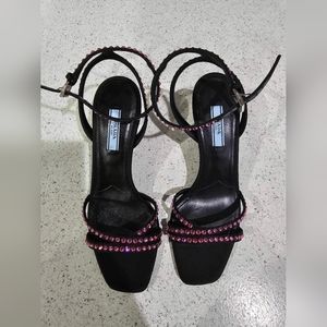Prada Women's Pink Crystal Heels Size 7